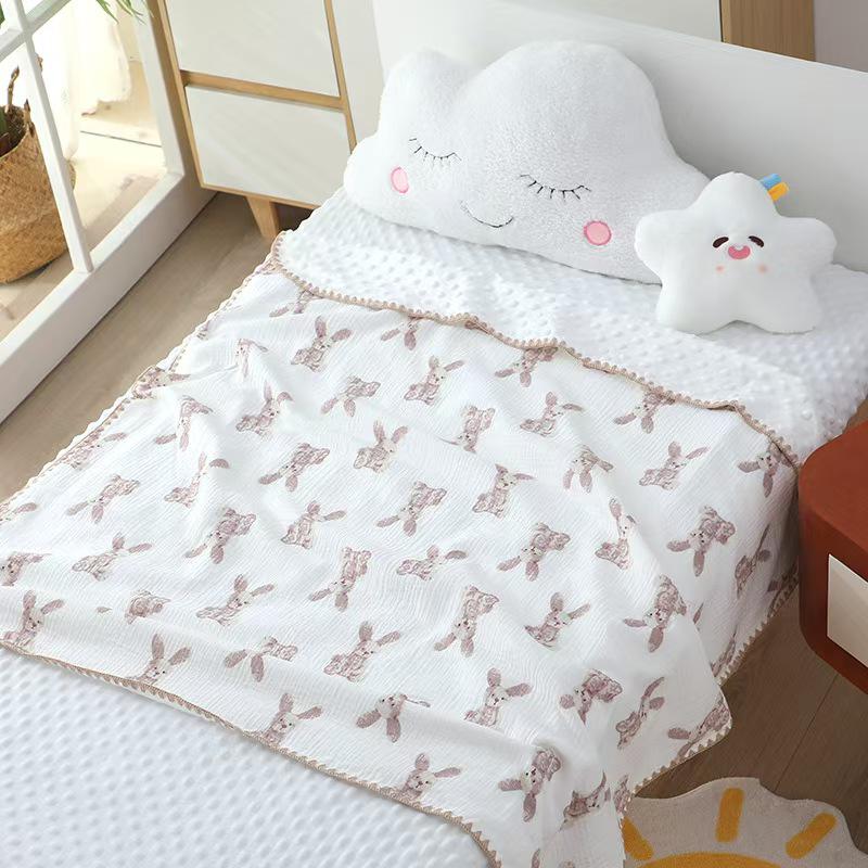 Newborn Four Seasons Cotton Gauze Blanket: Baby Towel, Air Conditioning Quilt, Nap Cover