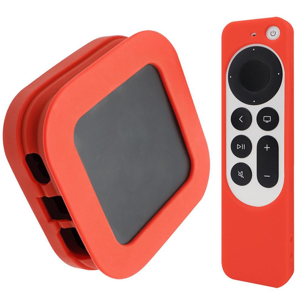 Custodia in Silicone per TV Box per AppleTV 4K 2025 Copertura Protettiva per Telecomando per Telecomando Apple TV 2025 Anti Caduta Ammortizzante Protettore