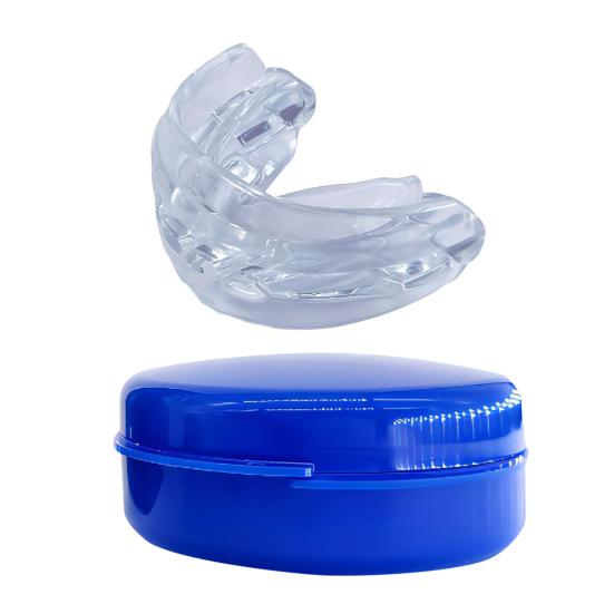 Anti-snorkemunnstykke Matkvalitets silikon Gjenbrukbart Menn Kvinner Universalt Snorkereduserende Munnskjold Sports Tannbeskytter