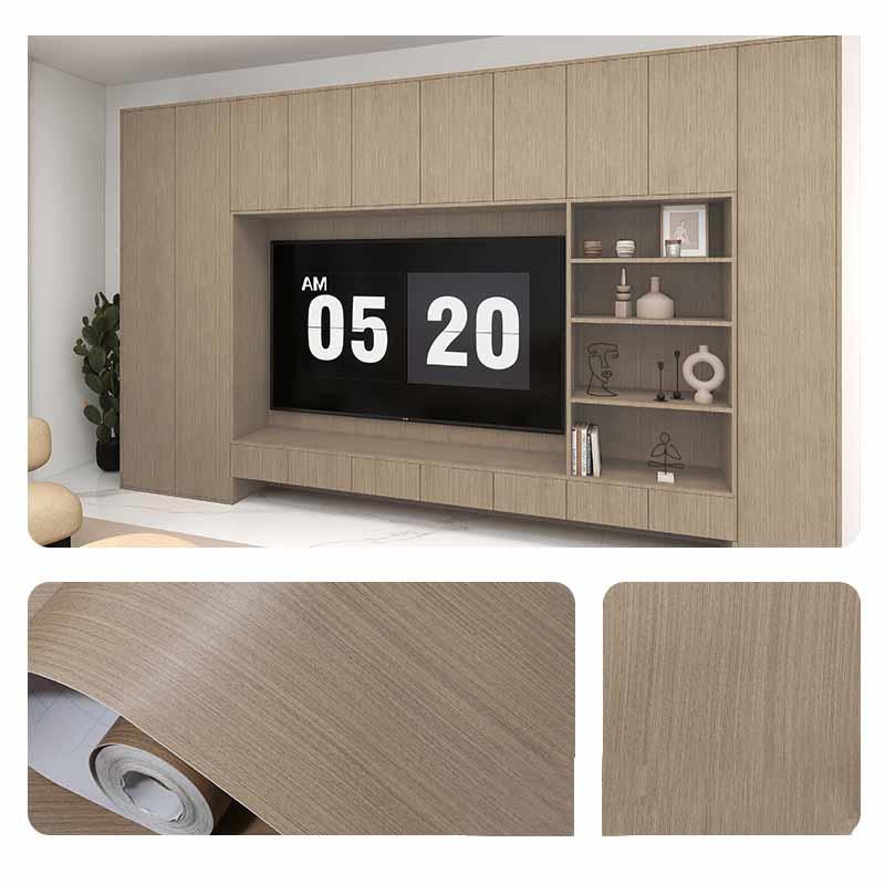 Wood Grain Self-Adhesive Film Waterproof Vinyl Wrap Furniture Renovation Home Decor Cabinets Wardrobes Tables Makeovers