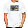 Fashion Mens Tshirts Casual Brand Short Sleeve Christmas Train Station Locomotive TShirt Teenager Cotton Teeshirt Vintage Top