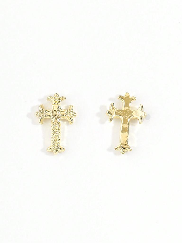 Halloween 10pcs/Pack Gold Silver Cross Designed Nail Art Accessories For Nail Art Creations
