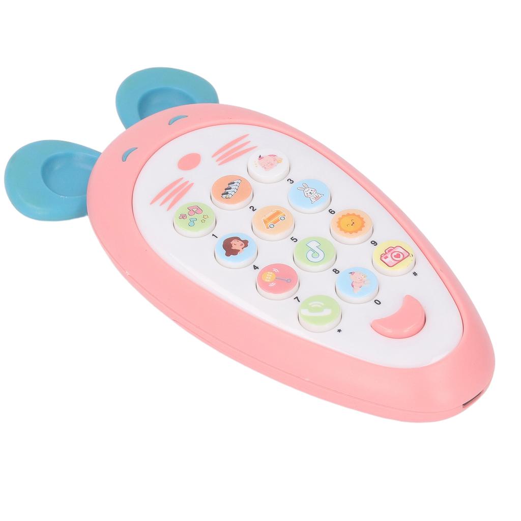 Baby Phone Toy Early Education Simulation Mouse Shape Music Play Phone Toy for Toddlers Infants