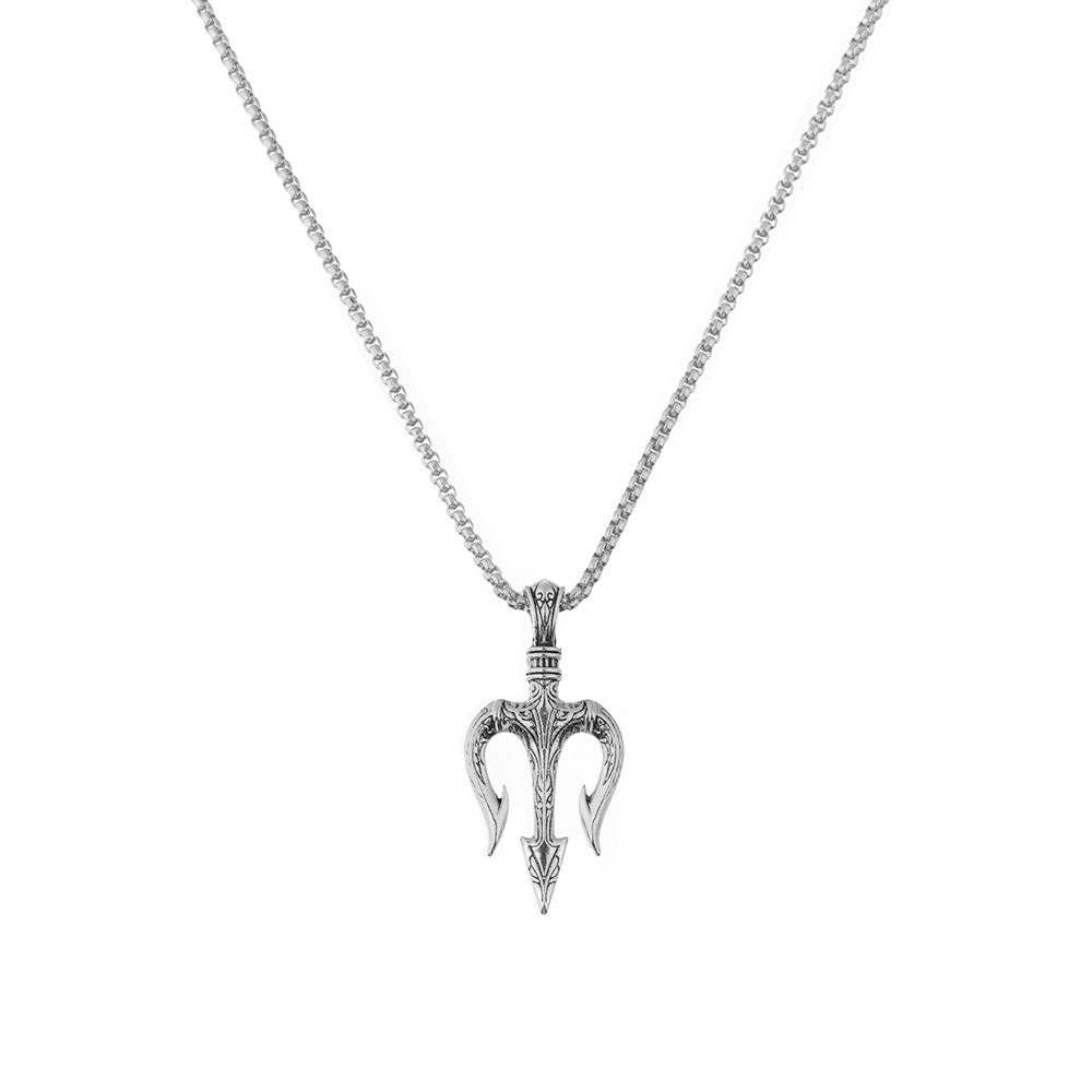 Gift Fashion Charm Chain Vintage Retro Rock Hip Hop Necklace Neptune Trident Pendant Choker