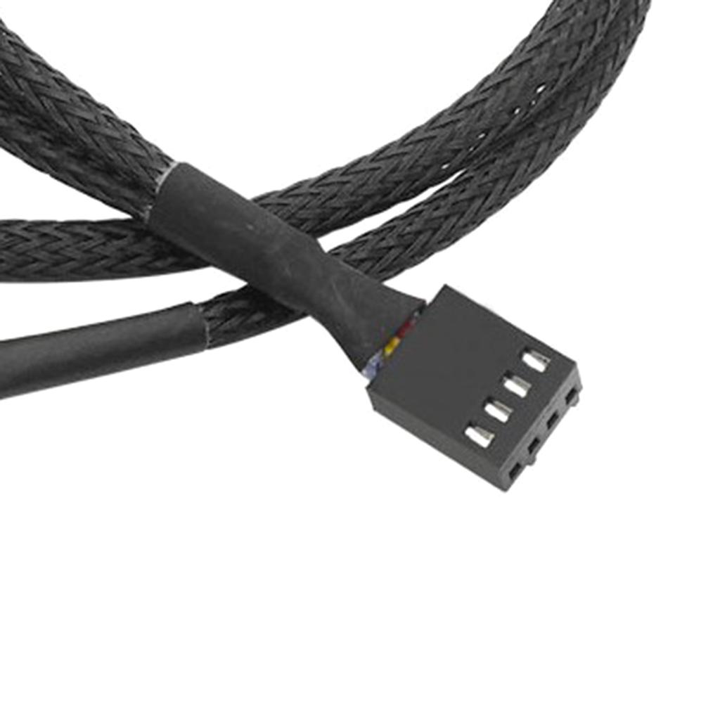 4PIN Black Mainboard Fan Cable Y Splitter PWM Fan Cable Line Computer PC Fan Power Extension Cable Adapter Cable