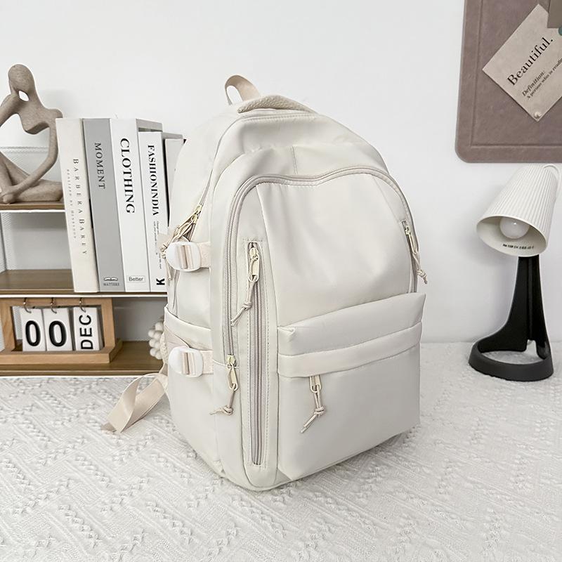 Custom Logo Backpack for Schools and Institutions: Stylish, Solid Color, Spacious, Trendy Campus-Style Bag for Students