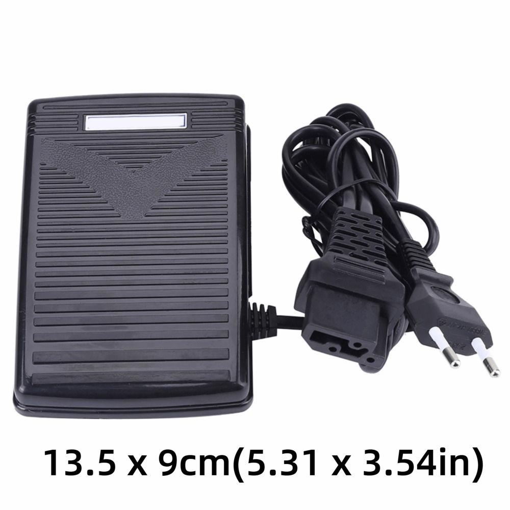 Replacement Foot Pedal Power Cord Foot Control Pedal 220V EU Plug Sewing Machine Pedal Plastic Speed Control Pedal Home Sewing