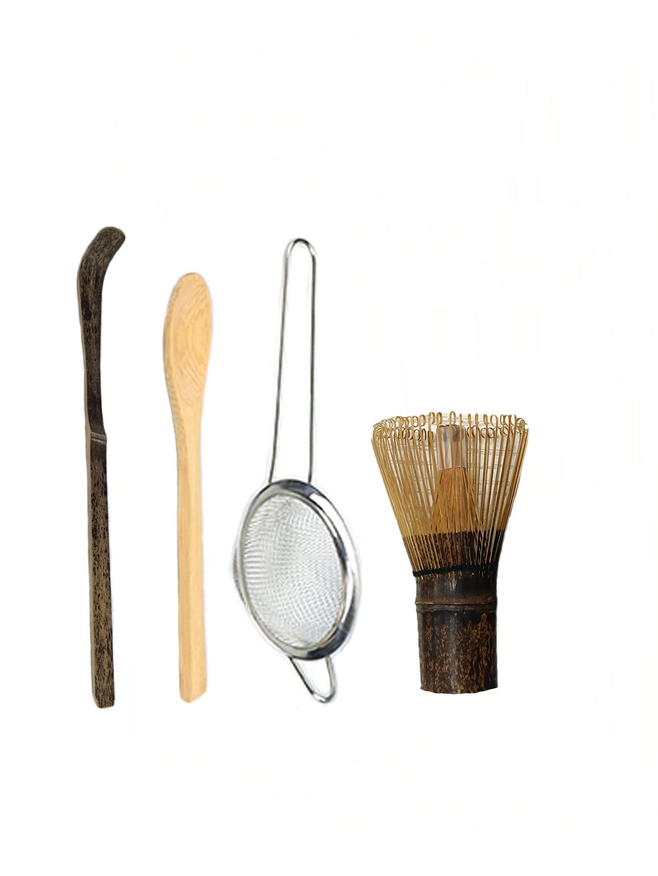 

2/4 шт. Фиолетовый бамбуковый венчик для чая, чайная ложка, венчик для матча, чайная ложка и совок, ситечки для чая, инструменты для приготовления чая, идеальный стартовый набор для матча