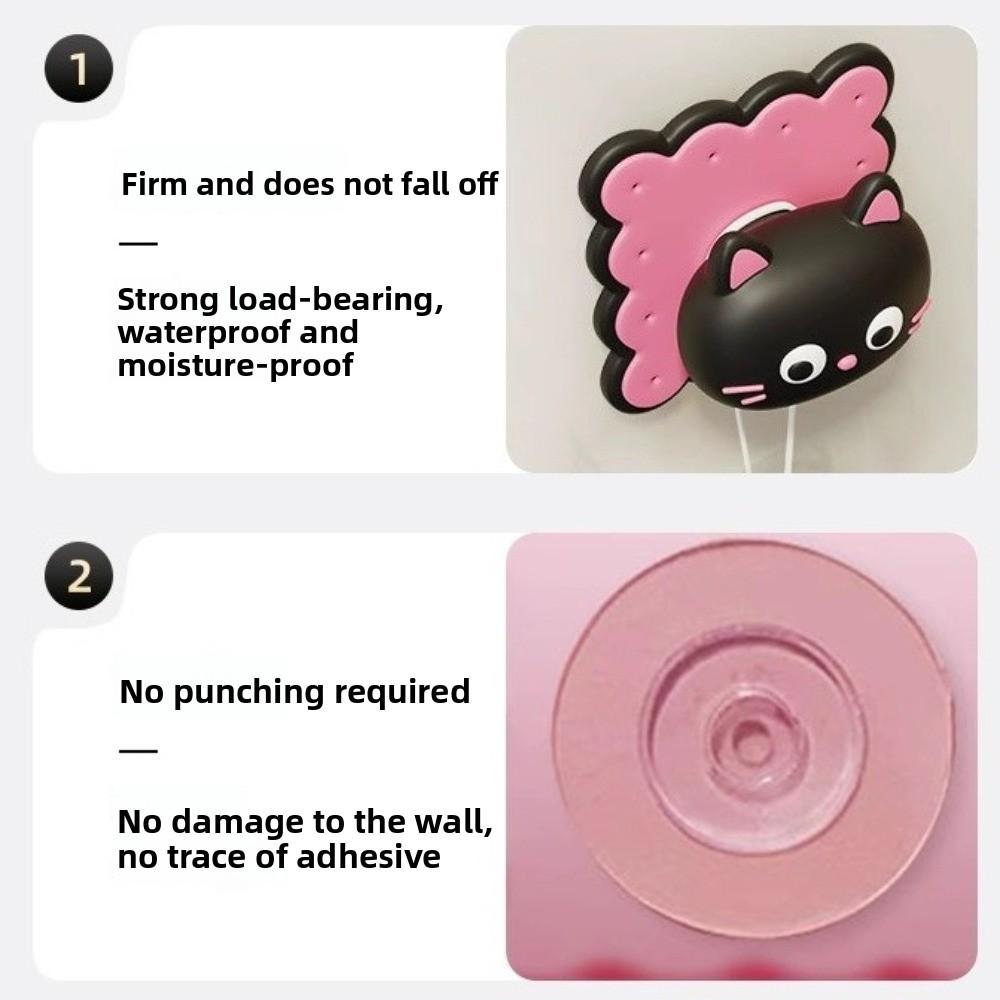 New Cartoon Cat Door Bumper Stickers PVC Durable Door Handle Stop Anti-Trap Protection Door Handle Mute Pad Home Use