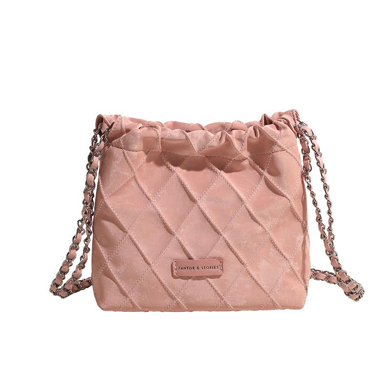 Сумка Женская Новая Мода Цепочка Сумка Повседневная Универсальная Сумка Мессенджер розовый