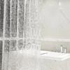 Clear Pebble Shower Curtain Transparent Waterproof Geometric PEVA Bath Curtains Liner for Bathroom Bathtub Bathing Cover Modern