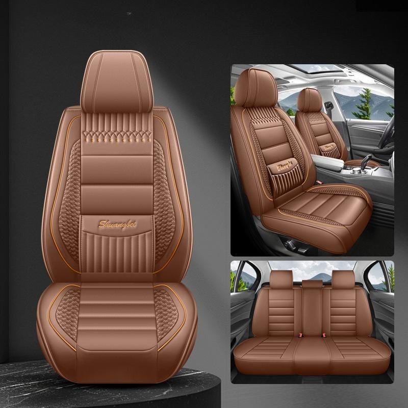 Set Completo 5 Posti Coprisedili Auto in Ecopelle PU Resistenti e di Supporto per Volkswagen Tiguan per Hyundai Venue per KIA Sportage