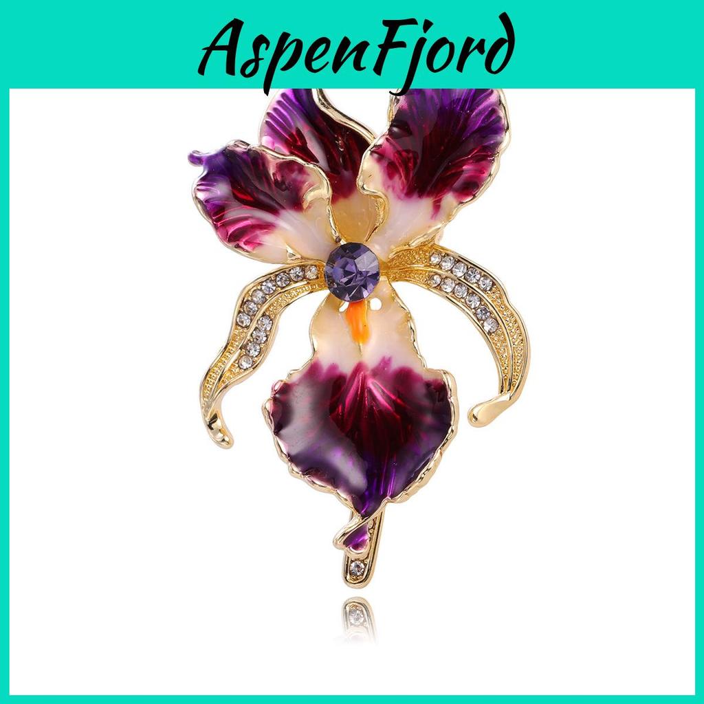 Elegant Iris Flower Brooch Pin With Alloy Finish For Women And Men