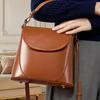 2025 New Simple Single Shoulder Crossbody Women's Bag Genuine Leather Niche Bag Textured Cylinder Bag Genuine Leather Versatile Handbag