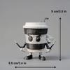 Cappuccino Ninja Statue Ornament, Assassin Ninja Coffee Cup Assassin Parody Design, Suitable for Living Room Interior Decoration