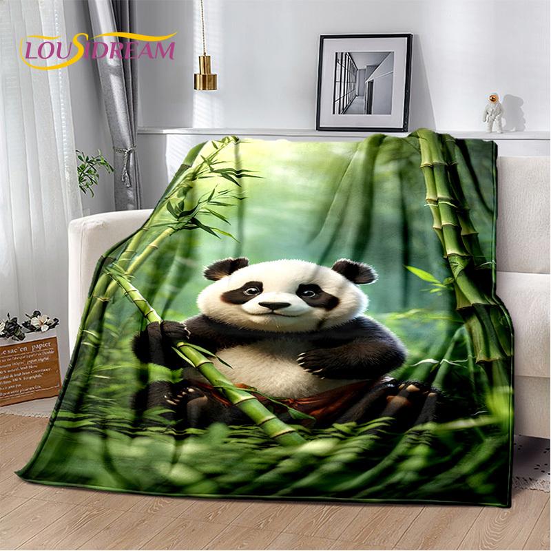 3D Dream Animal Cartoon Panda Cute Blanket,Soft Throw Blanket for Home Bedroom Bed Sofa Picnic Travel Office Cover Child Gift