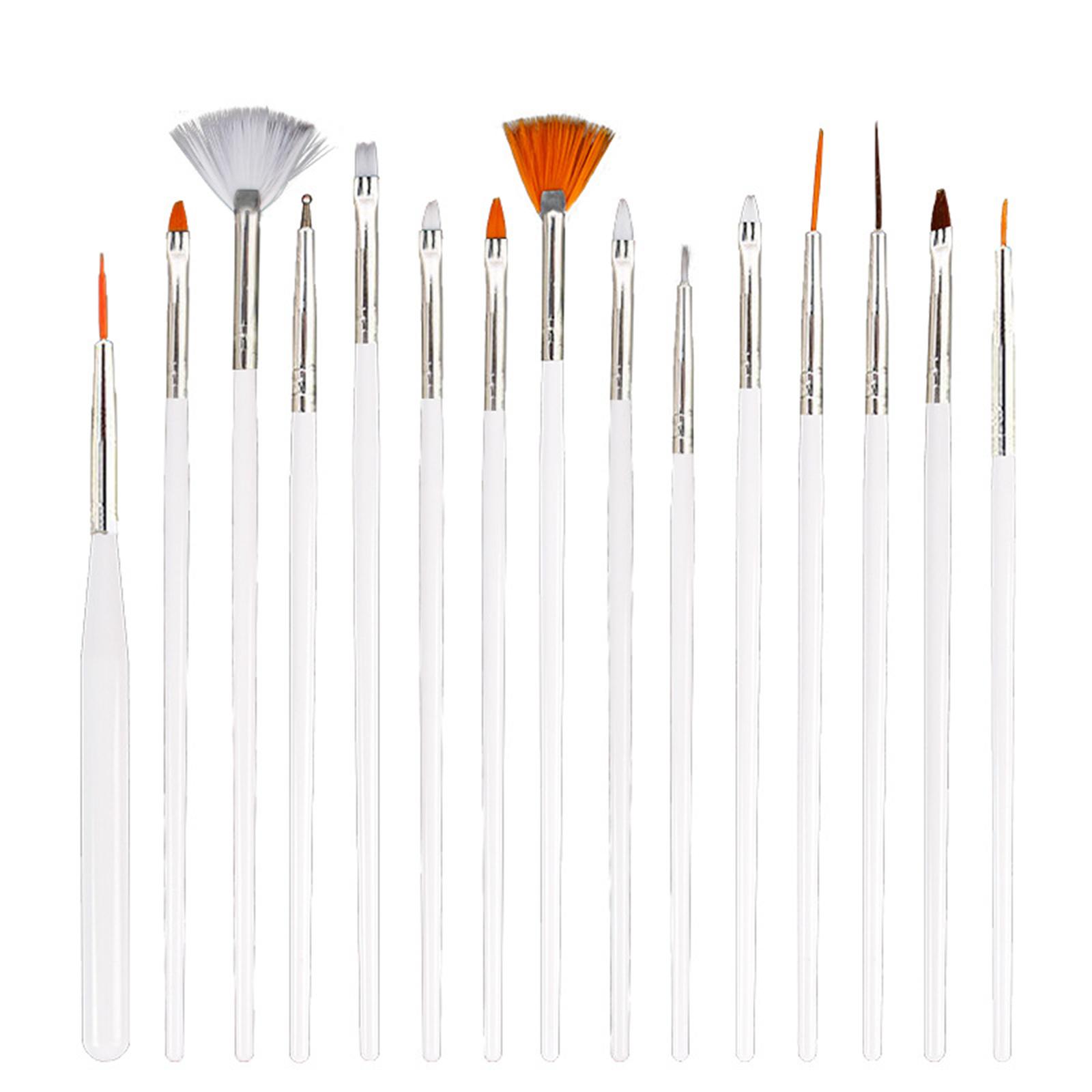 

15 шт., набор цветных ручек для дизайна ногтей, ручка для светотерапии, хрустальная ручка для рисования, точечное сверление ногтей