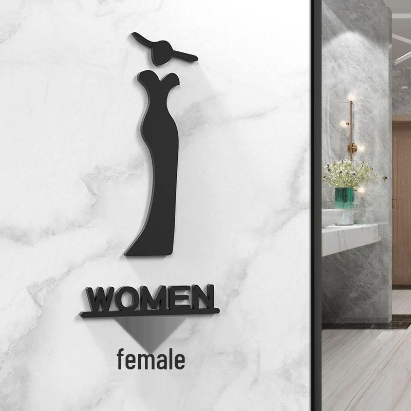 Niestandardowe znaki toaletowe: Kreatywne naklejki na toaletę do biura i hotelu dla mężczyzn/kobiet