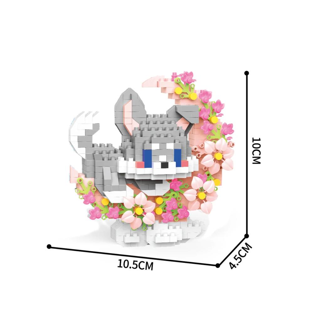 3D Mikro Mini Katze Hund Waschbär Panda Niedliches Haustier Kleine Bausteine DIY Modell Serie Dekorationen Kinderspielzeug Kindergeschenk