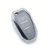 Transparent Tpu Car Key Case For Peugeot 208 308 T9 508 2008 For Citroen C4 For Opel Corsa Crossland X Remote Key Cover Keychain