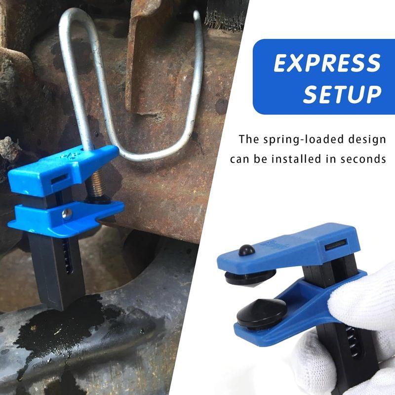 4PCS Car Brake Tubing Clamp Fluid Line Stoppers Vertical Oil Pipe Clamp Banjo Stopper Set For Fuel Rail Hose A/C Line Brake Line