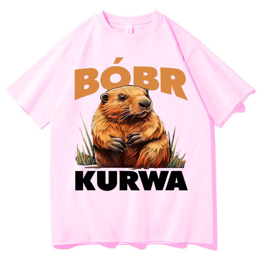 Funny Kurwa Bober Unisexge T Shirt Harajuku Y2k Tees Fashion Unisexs Women Retro Tshirt High Quality Oversized Comfort Clothes Unisex