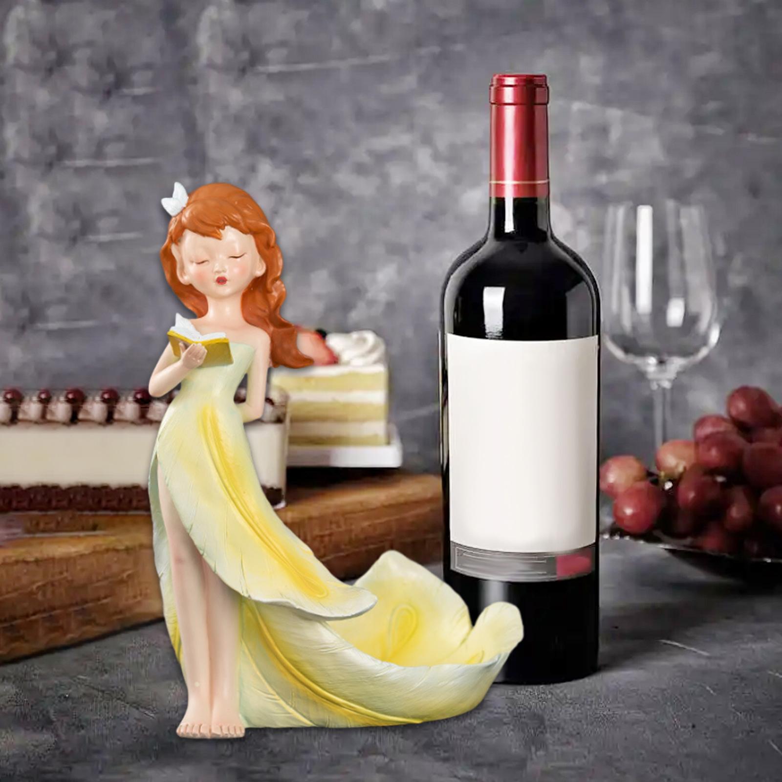 

Держатель для винной бутылки, современная скульптура девушки для настольного бара