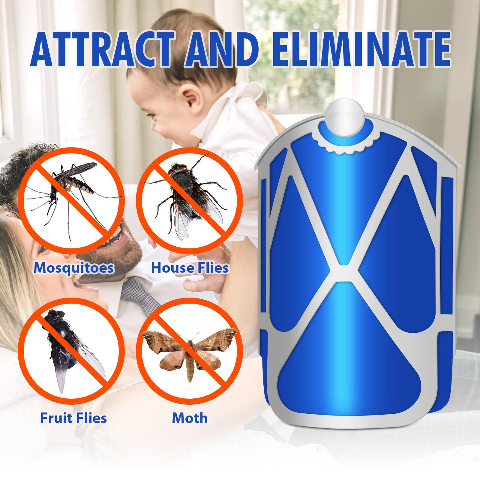 

4Pcs Flying Insect Trap Refills for Zevo M364 Plug-In Light Indoor Fruit Fly Refill Cartridge Set Type A
