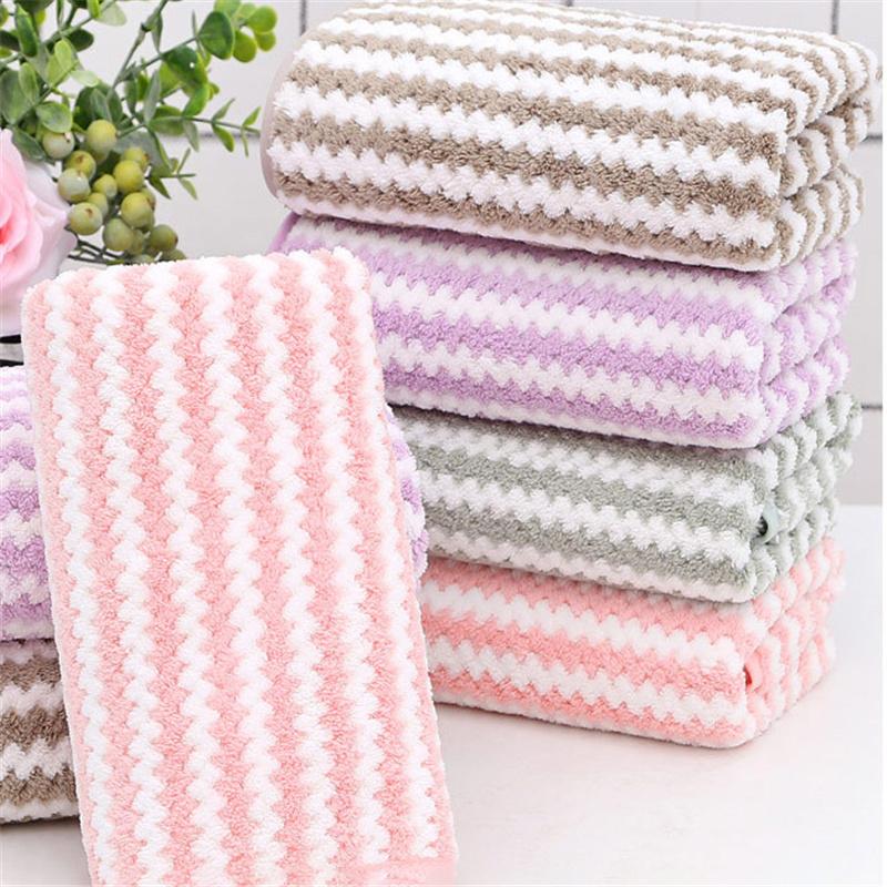 35x75cm Coral Velvet Polyester Brokátový ručník Měkký savý Pohodlný dárek Bytový textil Koupelnové potřeby