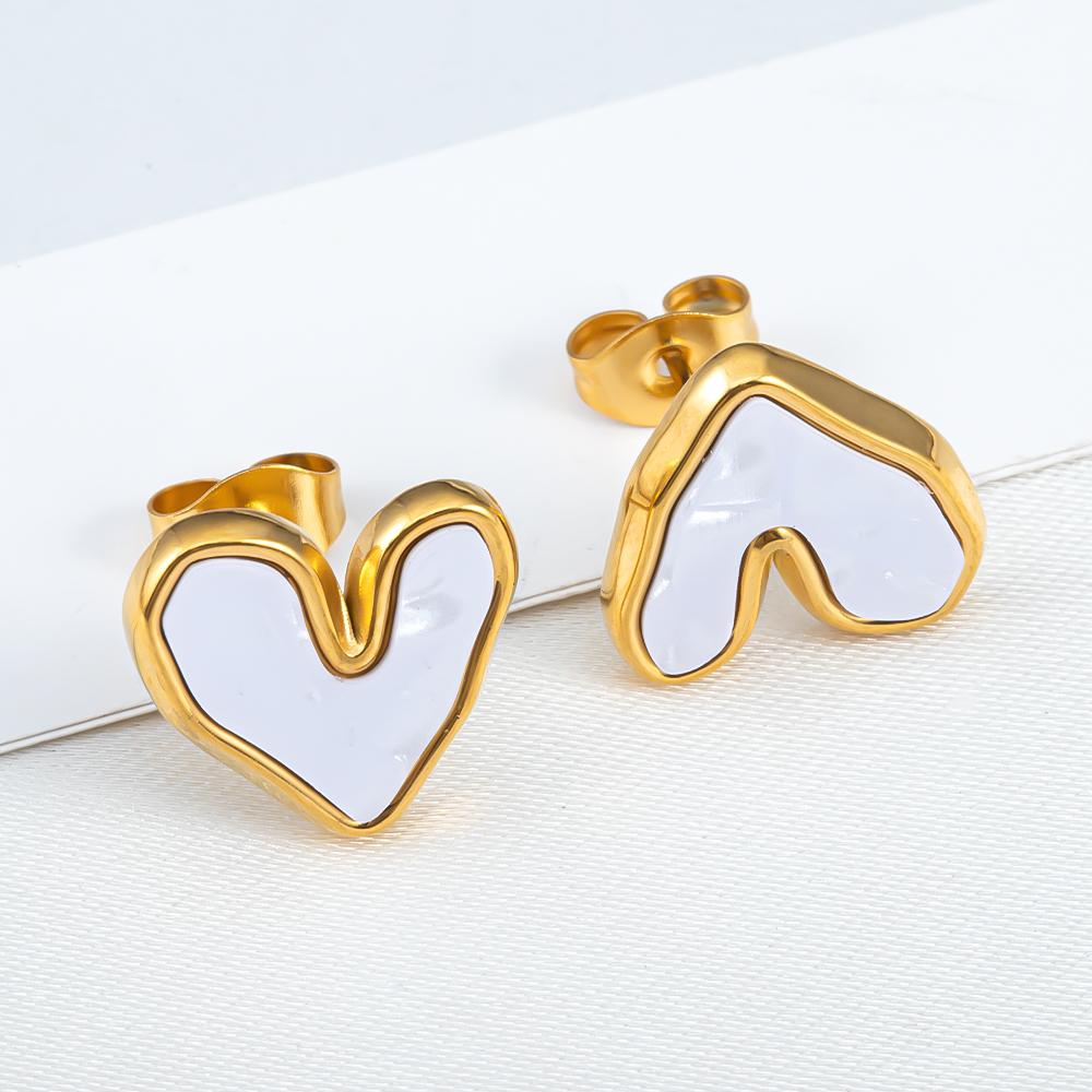 1Pair Mini Stainless Grid Design Steel Love Heart Stud Earrings for Women Girl Party Accessories DIY Jewelry Making Earring Base