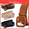 Leather Versatile Belt Black Womens Stylish Korean Hong Kong Fashion