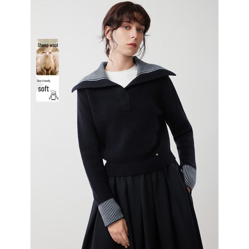 ELLE Women s Lamb Wool Loose Sweater S