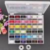 Clear Plastic Sewing Thread Spool Box with 36 Compartments for Handmade Cross Stitch Projects