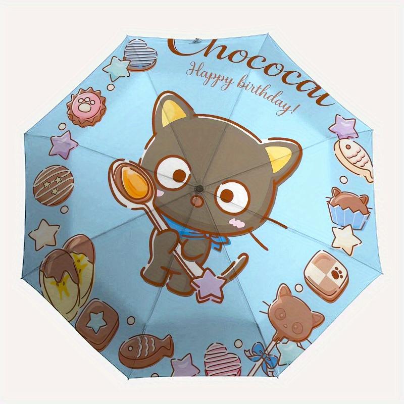 1pc Chococat Birthday Celebration Umbrella with Plastic Handle,Suitable for All Seasons Home Travel Outdoor UmbrellaSanlio039