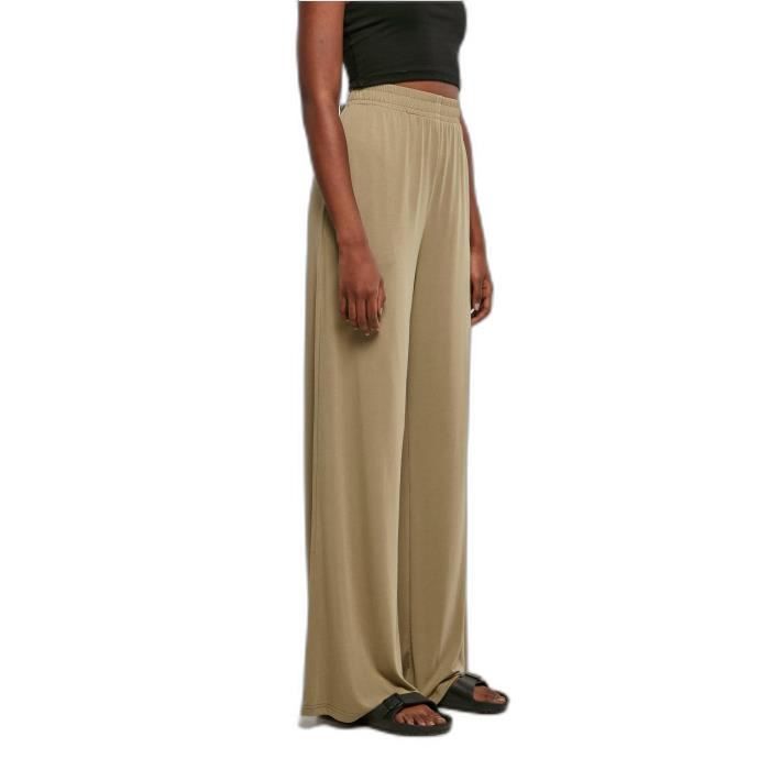 Pantalon Large Femme Urban Classics Modal - Vert Kaki - M