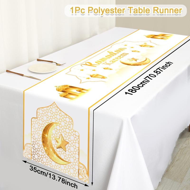 Ramadan Decor Tablecloth EID Mubarak Decor For Home 2025 Ramadan Kareem Islamic Muslim Party Eid Al Adha Gifts Happy Eid Al Fitr