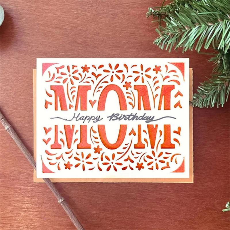 Mom Flower Cutting Dies for Photo Scrapbooking Card Making Decorations Embossing Stencils Carbon Steel Die Cuts