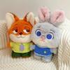 Disney Zootopia Soft Plush Judy Doll Fox Nick Doll Plush Toy Gift Fox Nick Rabbit Plush Q Version Doll Birthday Gift