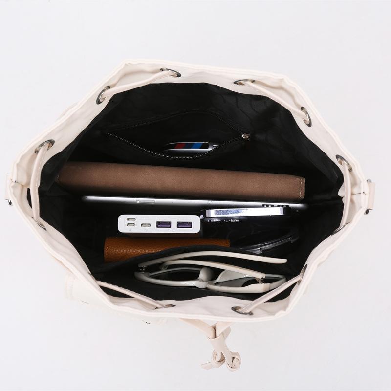 Single-shoulder Bag, Large Capacity, Simple Handbag, Stylish and Casual Women's Bag, Drawstring Single-shoulder Crossbody Bag