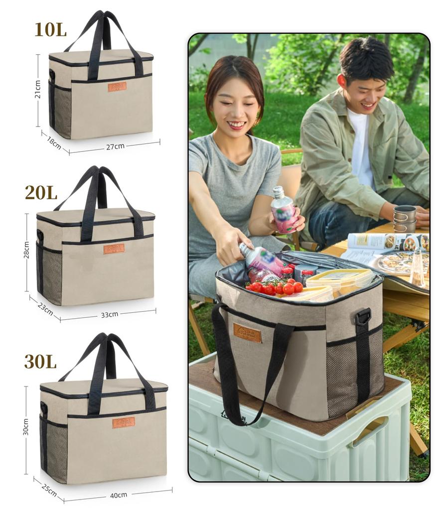 FTBOL Compact Cooler Box with Powerful Cooling Power Camping Large Foldable Cooler with Cooler Bag for Club Easy to Carry by Hand or Over the Perfect