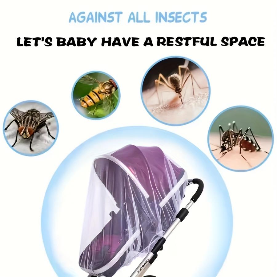 White Stretchy Mosquito Net for Strollers and Cribs Breathable Polyester Durable & Easy To Install Outdoor & Indoor Use