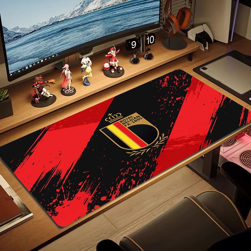 Belgium Color Mouse Pad Large Gaming Table Cushion Non-slip Laptop Tablet Big Mousepad XXL Mat Mini PC Playmat With Lock edge