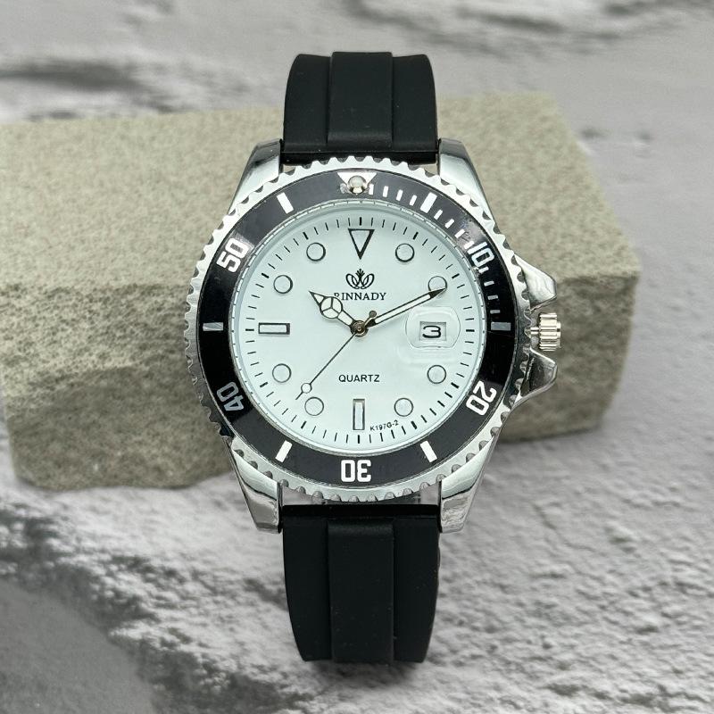 JYL Men's Watch Sports Magnifier Calendar Silicone Strap