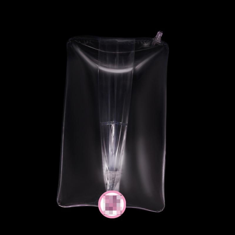Men's Masturbator Transparent Inflatable Pillow Penis Dick Shaped Erotic Adult Products