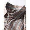 Vintage American Shirt Men Short Sleeve Stripes Summer Pure Cotton Retro Outwear Export Men's Casual Shirt