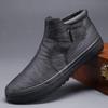 Winter New High-top Cotton Shoes Leather Shoes Men's Velvet Thick-soled Martin Boots Men's Korean Version One-pedal Trendy Snow Boots