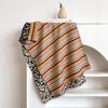 Leopard Print Jacquard Imitation Cashmere Scarf Women'S Short Fringed High-End Shawl