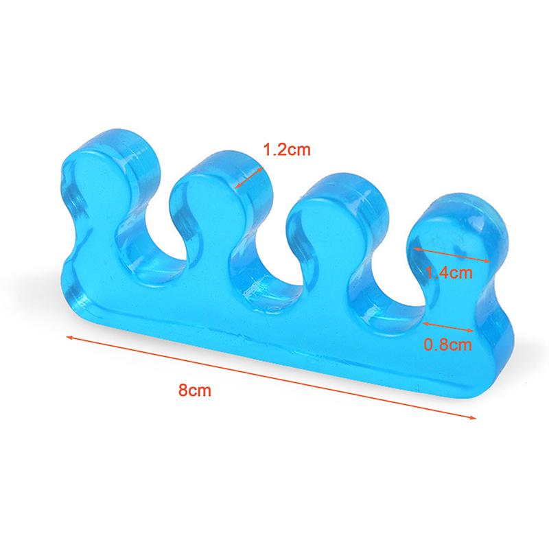 2Pcs Soft Silicone Toe Separator Flexible Finger Spacer Manicure Pedicure Tool