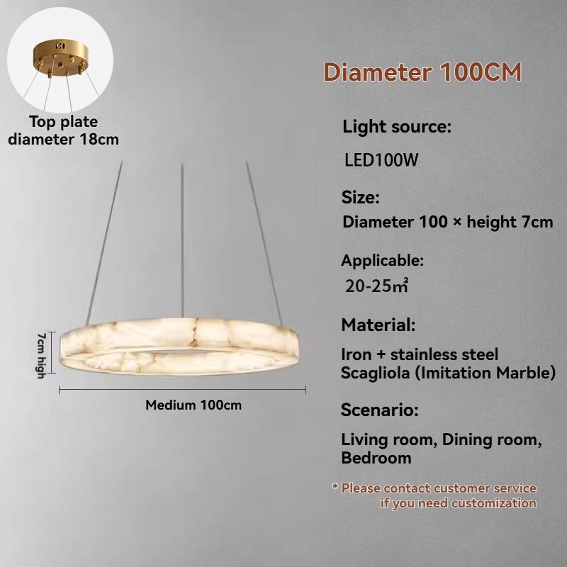 Modern Imitation Marble Pendant Light Resin Decor Lamps for Living Dining Room Bedroom Hotel Faux Marble LED Hanging Lighting