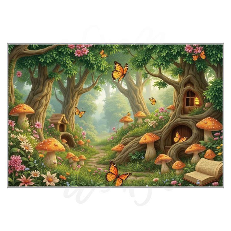 Spring Green Forest Photography Backdrop Fairy Princess Pet Landscaping Photo Backdrop